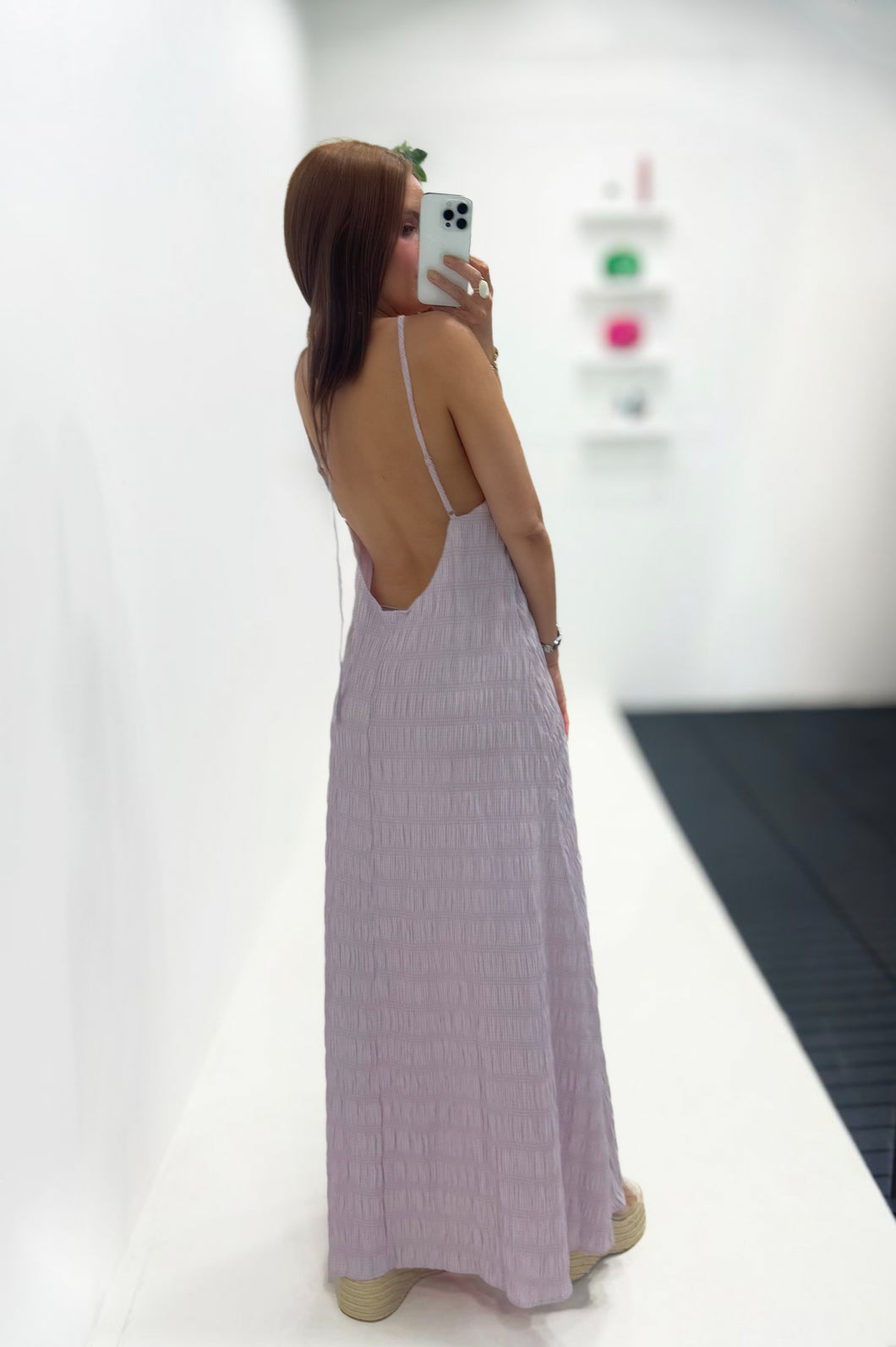 Open Back Maxi Dress- Lilac
