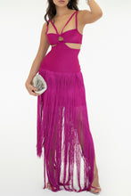 Load image into Gallery viewer, Kiki Fringe Bandage Dress-Magenta
