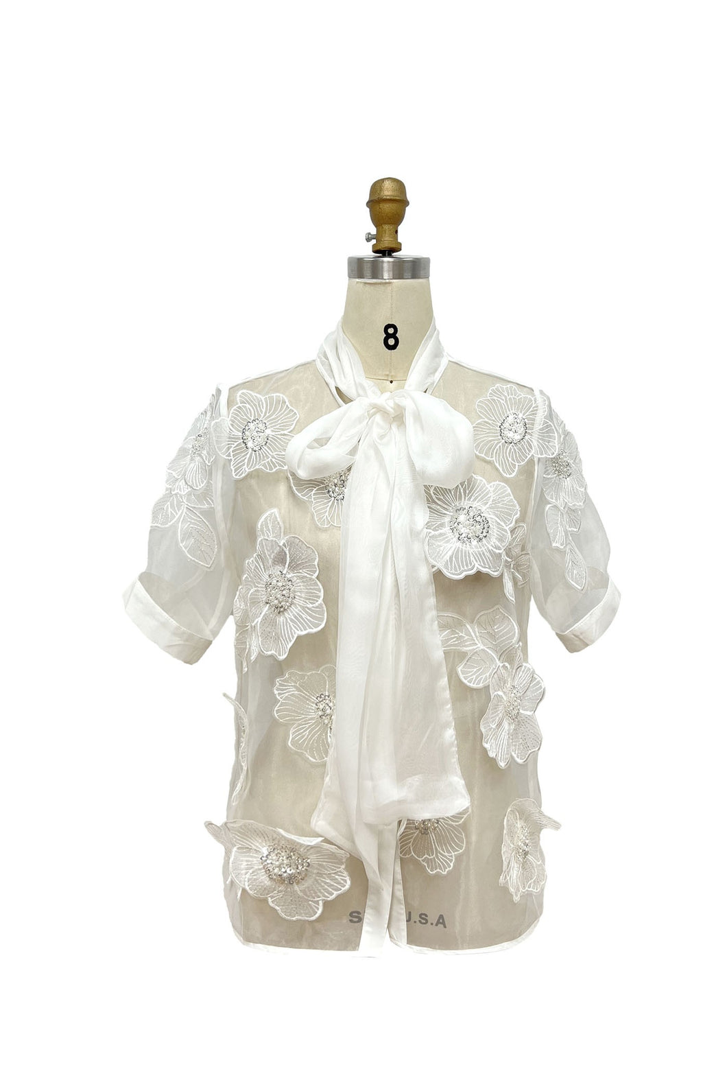Maje Organza Ivory Blouse
