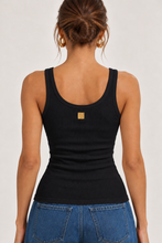 Load image into Gallery viewer, Schia Gold Hardware Tank- Black
