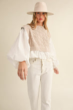 Load image into Gallery viewer, Murphy Knit Balloon Sleeve Top- H Grey
