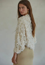 Load image into Gallery viewer, Cream Fuzzy Cardigan Jacket
