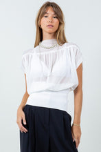 Load image into Gallery viewer, White Semi Sheer Blouse
