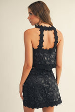 Load image into Gallery viewer, Black Floral Skirt Set
