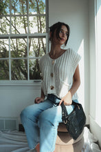 Load image into Gallery viewer, Gold Buttons Beige Sweater Vest
