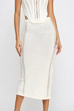 Load image into Gallery viewer, Crochet Maxi Skirt- White
