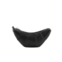 Load image into Gallery viewer, Croissant Mini Black Charm Bag
