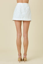 Load image into Gallery viewer, Textured Button Detail Skort- white
