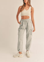 Load image into Gallery viewer, Grey Cargo Pocket Sweatpants
