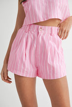 Load image into Gallery viewer, Stripe Pink Top + Short Set
