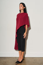 Load image into Gallery viewer, Burgundy Asymmetrical Cape Top
