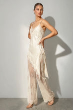 Load image into Gallery viewer, Sienna Satin Lace Pant Set- Ivory
