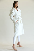 Load image into Gallery viewer, Eloise Ruffled Shoulders Long Coat
