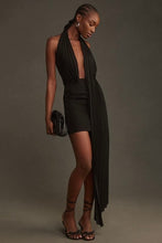 Load image into Gallery viewer, Sienna Black Mini Dress
