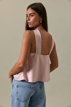 Load image into Gallery viewer, Satin Scarf Detail Top- Light Pink
