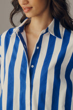 Load image into Gallery viewer, Blue Stripes Shirt Dress
