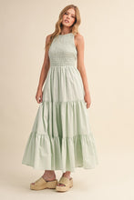 Load image into Gallery viewer, Mint Smocking Bodic Maxi Dress

