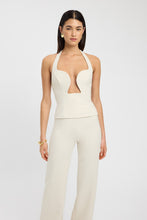 Load image into Gallery viewer, Ecru Corset Halter Top
