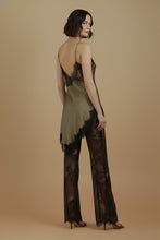 Load image into Gallery viewer, Olive Satin Lace Pant Set
