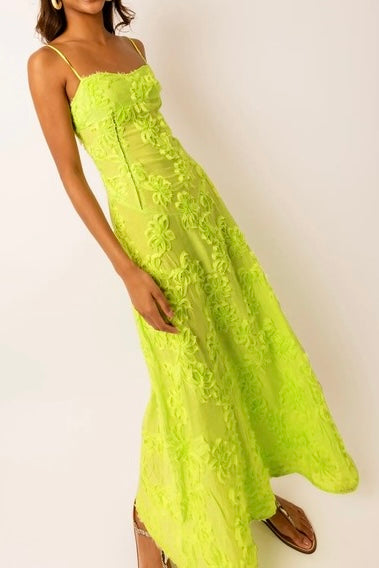 Alexis Chartreuse Maxi Dress M