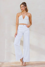 Load image into Gallery viewer, White Wide Leg Denim Pant
