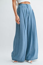 Load image into Gallery viewer, Tailored Palazzo Denim Pants

