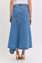Load image into Gallery viewer, Asymmetrical Denim Maxi Skirt
