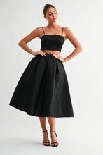 Load image into Gallery viewer, High-waisted black taffeta skirt
