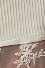 Load image into Gallery viewer, Ivory Lace Skirt Knit Dress
