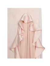Load image into Gallery viewer, Tala Peach Ruched Waist Double High Slit Maxi Gown
