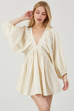 Load image into Gallery viewer, Cream V Neck Mini Dress
