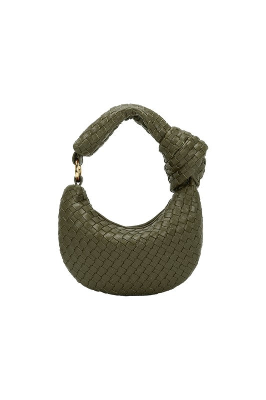 Brigitte Olive Woven Charm Bag