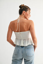 Load image into Gallery viewer, Petal Halter Ruffle Top - Ivory

