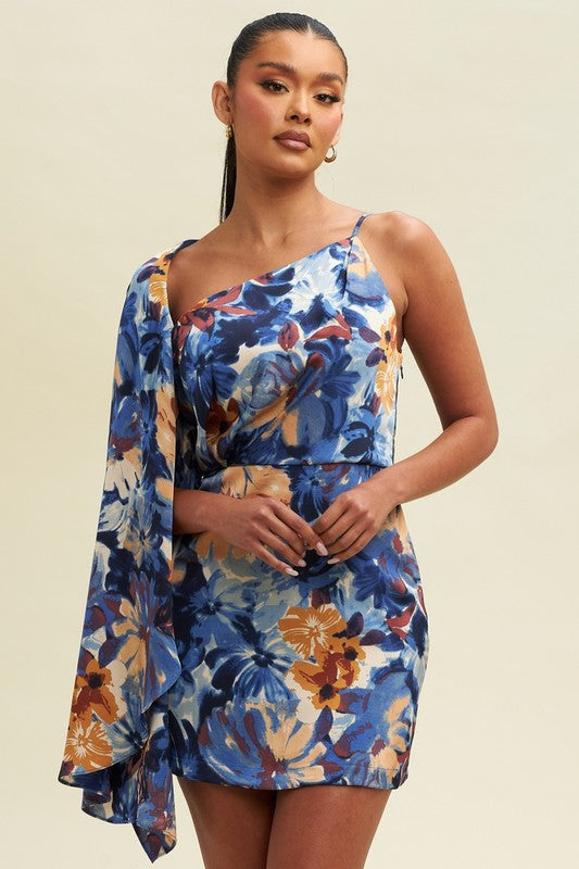 Berta Cape Mini Dress