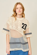 Load image into Gallery viewer, Oversized Lace + Crochet Knit Top
