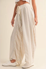 Load image into Gallery viewer, Stripe Beige Barrel Pants
