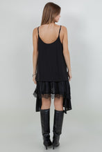 Load image into Gallery viewer, Asymmetrical Lace Pointelle Woven Tank Dress
