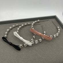 Load image into Gallery viewer, Brown Leather Rhinestone Headband
