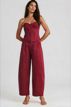 Load image into Gallery viewer, Merlot Corset + Pant Set
