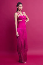 Load image into Gallery viewer, Kiki Fringe Bandage Dress-Magenta
