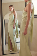 Load image into Gallery viewer, Lune Scarf Satin Dress- Sage
