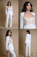 Load image into Gallery viewer, Oriana Pant Suit Set- White
