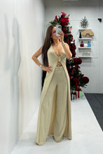 Load image into Gallery viewer, Shimmer Beige Knit Pant Set
