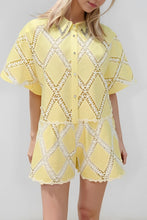 Load image into Gallery viewer, Embroidery Details Top + Short Set
