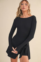 Load image into Gallery viewer, Sleeve Wrap Tie Front Dress - Black
