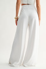 Load image into Gallery viewer, High Waist White Palazzo Pant
