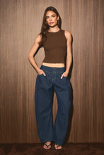 Load image into Gallery viewer, DK Denim Low-Rise Pinstripe Balloon Barrel Jeans
