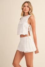 Load image into Gallery viewer, White Eyelet Mini Skort Set
