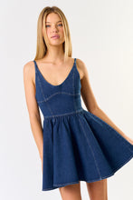 Load image into Gallery viewer, Flare Denim Mini Dress
