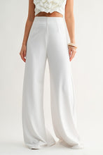 Load image into Gallery viewer, High Waist White Palazzo Pant
